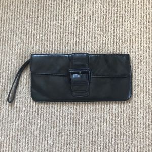 Hobo leather Clutch or Wristlet black